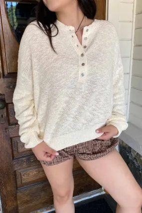 Knit Button Sweater by For Good