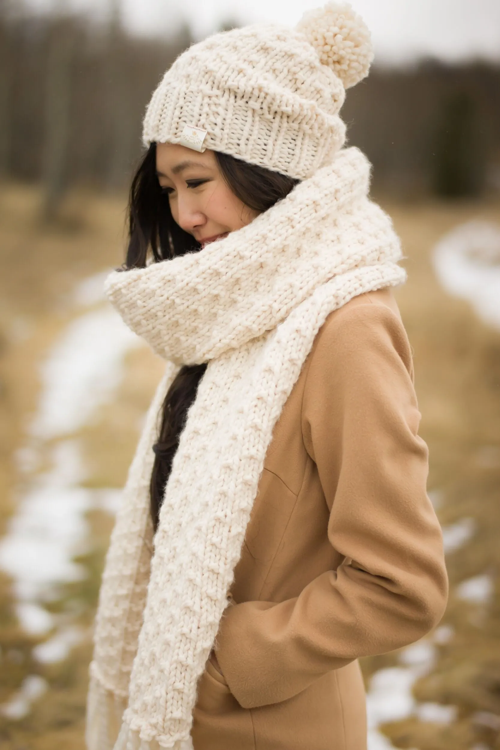 Knit Kit - Chunky Dotty Beanie and Scarf