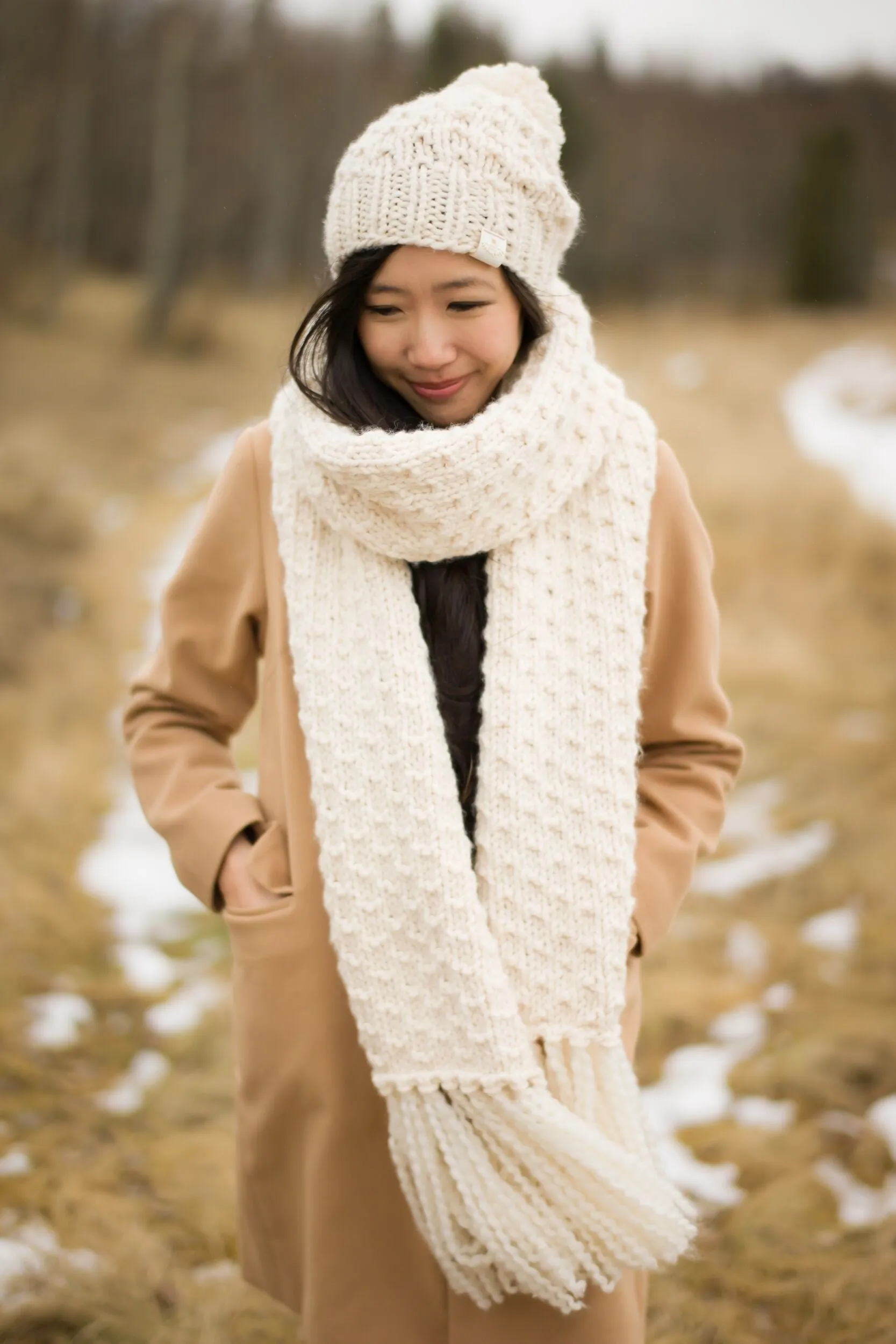 Knit Kit - Chunky Dotty Beanie and Scarf