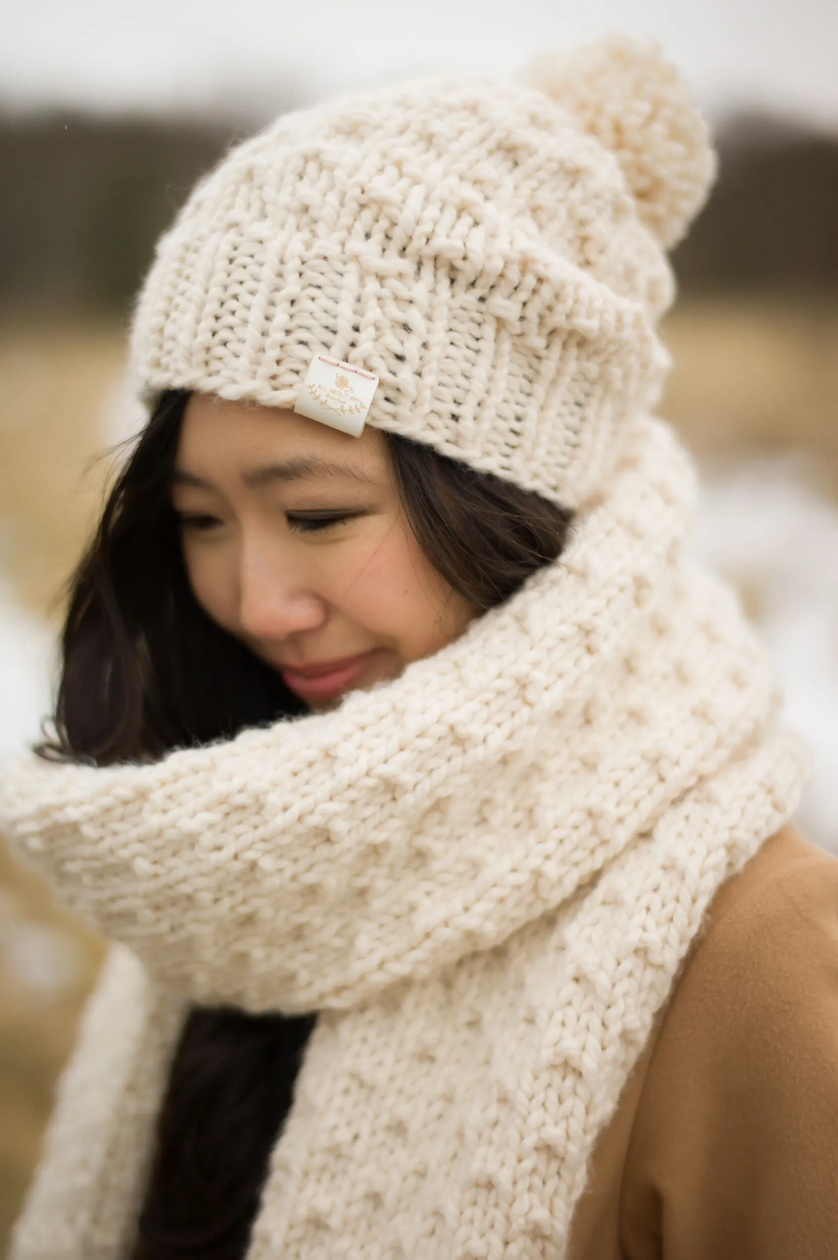 Knit Kit - Chunky Dotty Beanie and Scarf