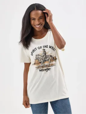 Ladies Wrangler Western Graphic Boyfriend Tee - 112354363