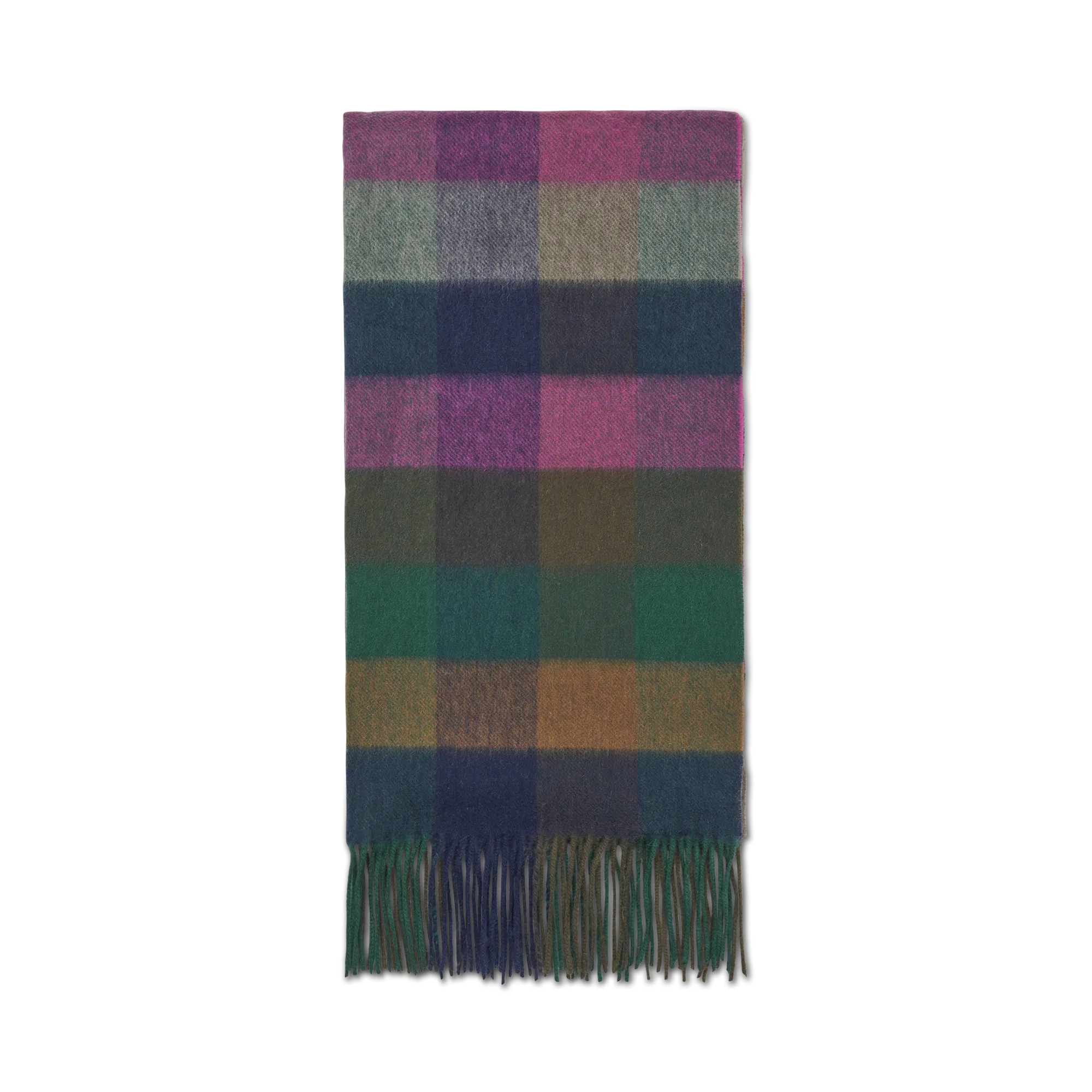 Large Wool Check Scarf