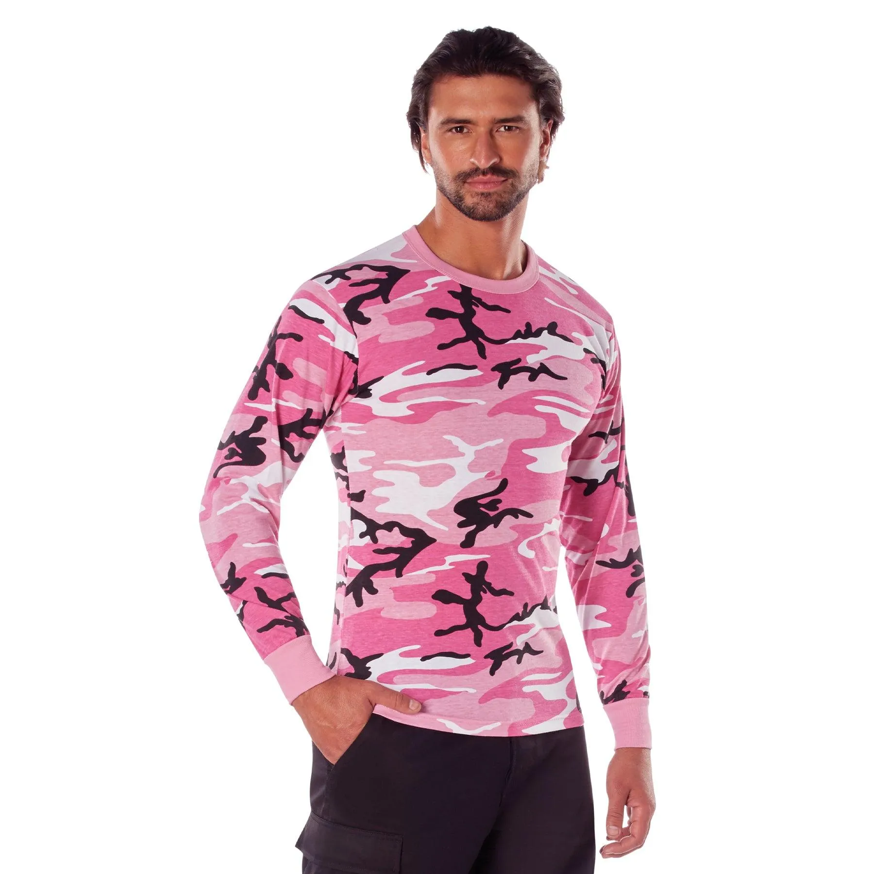 Long Sleeve Color Camo T-Shirt