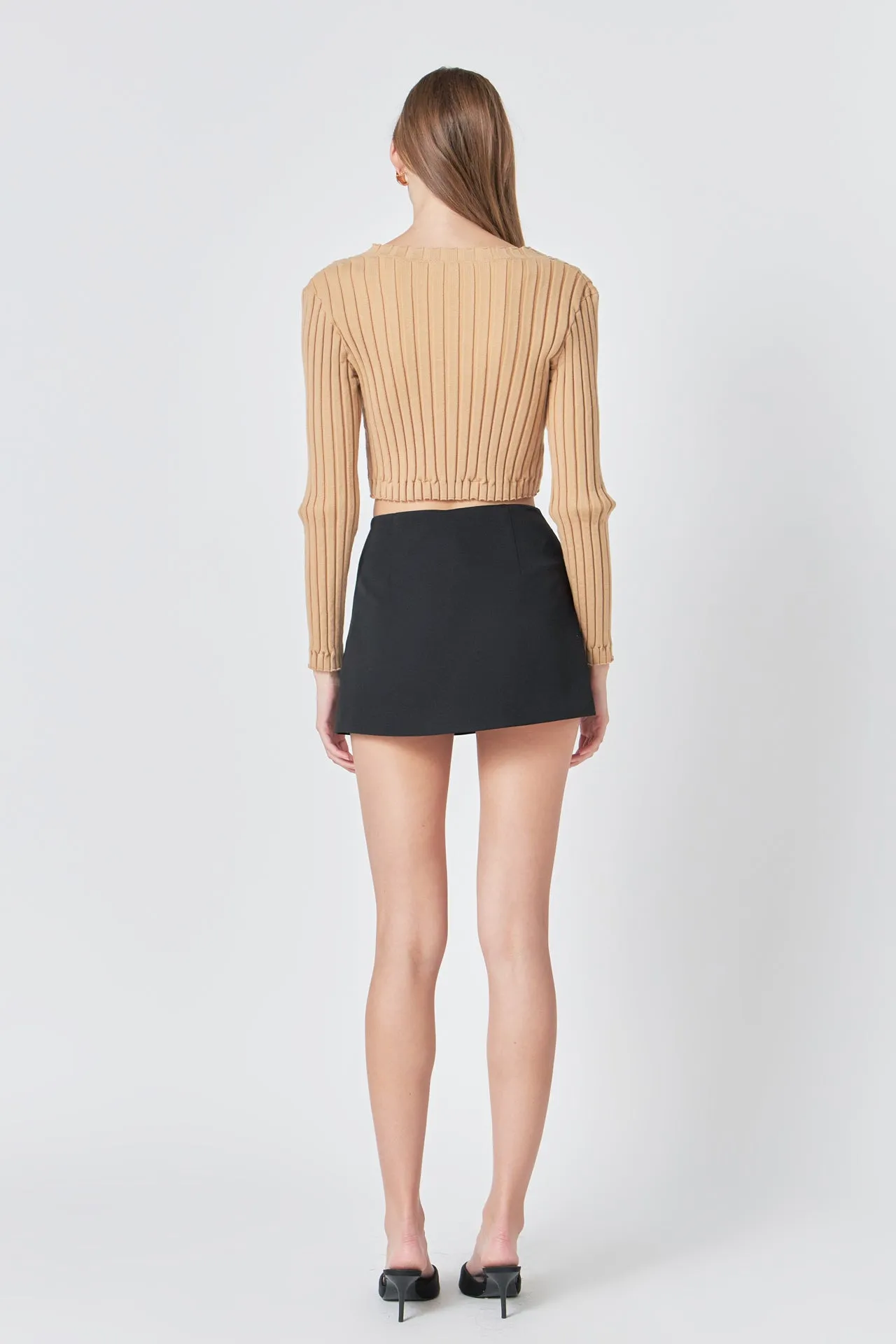 Long Sleeve Ruffled Knit