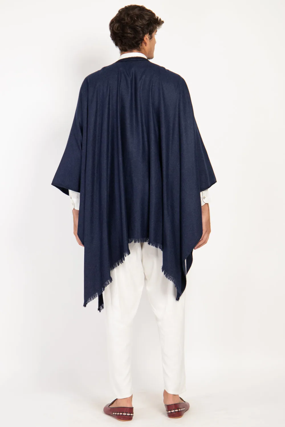 Loro Piana Cashmere Navy Poncho