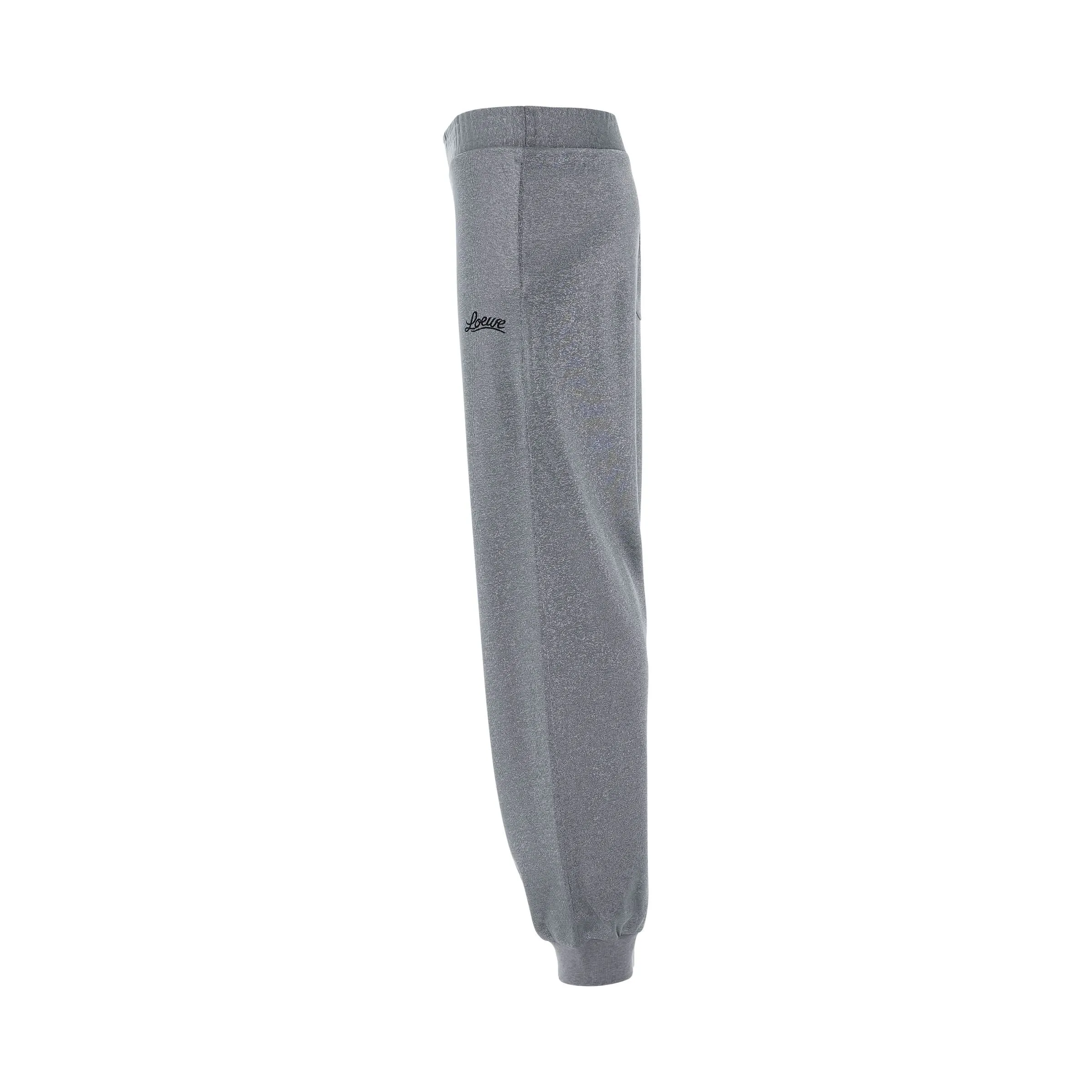 Lurex Tracksuit Trousers in Silver