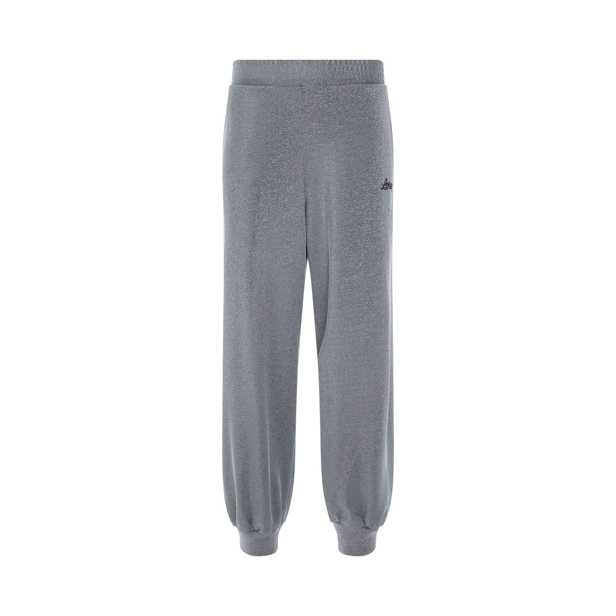 Lurex Tracksuit Trousers in Silver