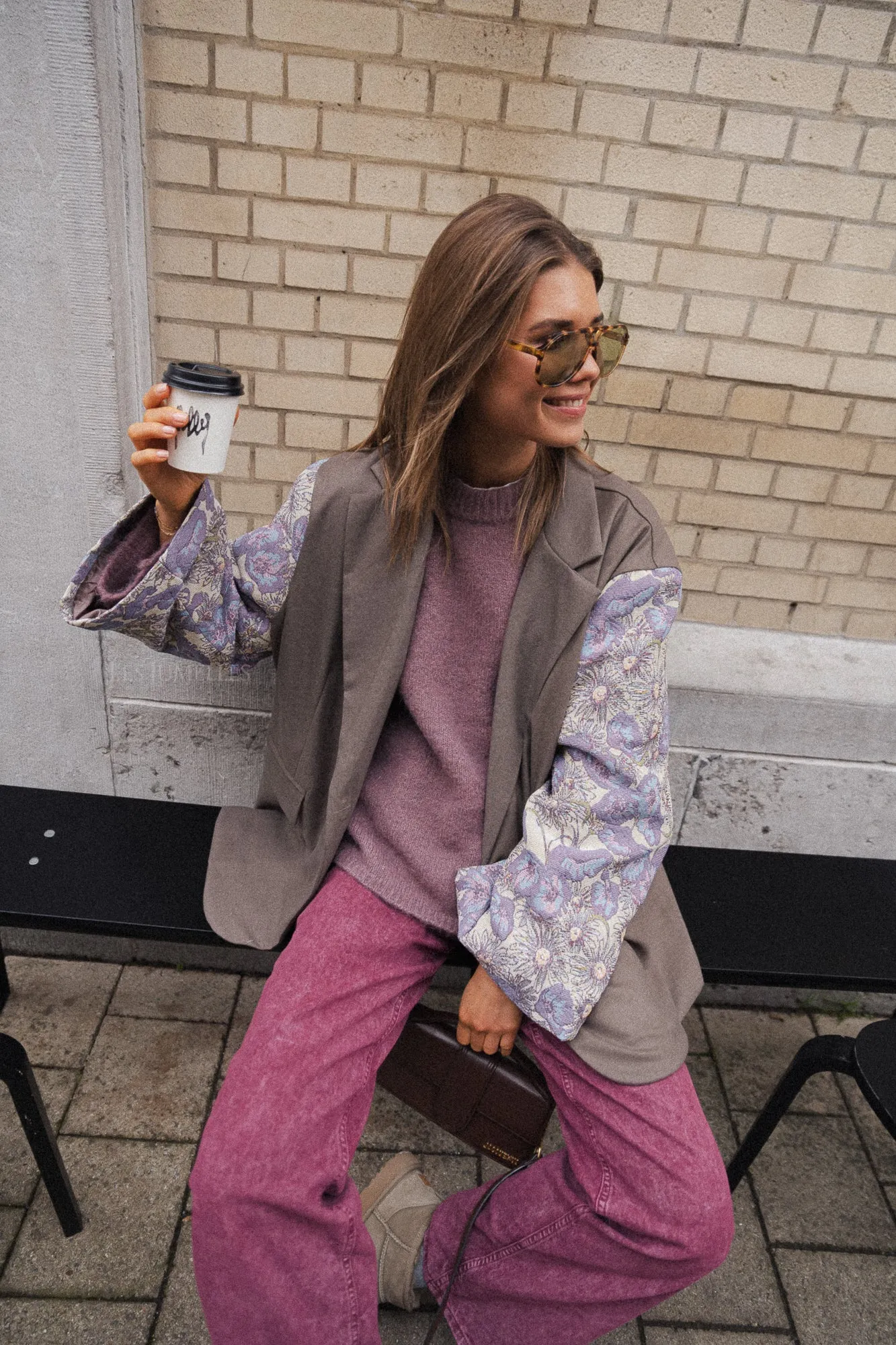 Madeline blazer taupe/lilac