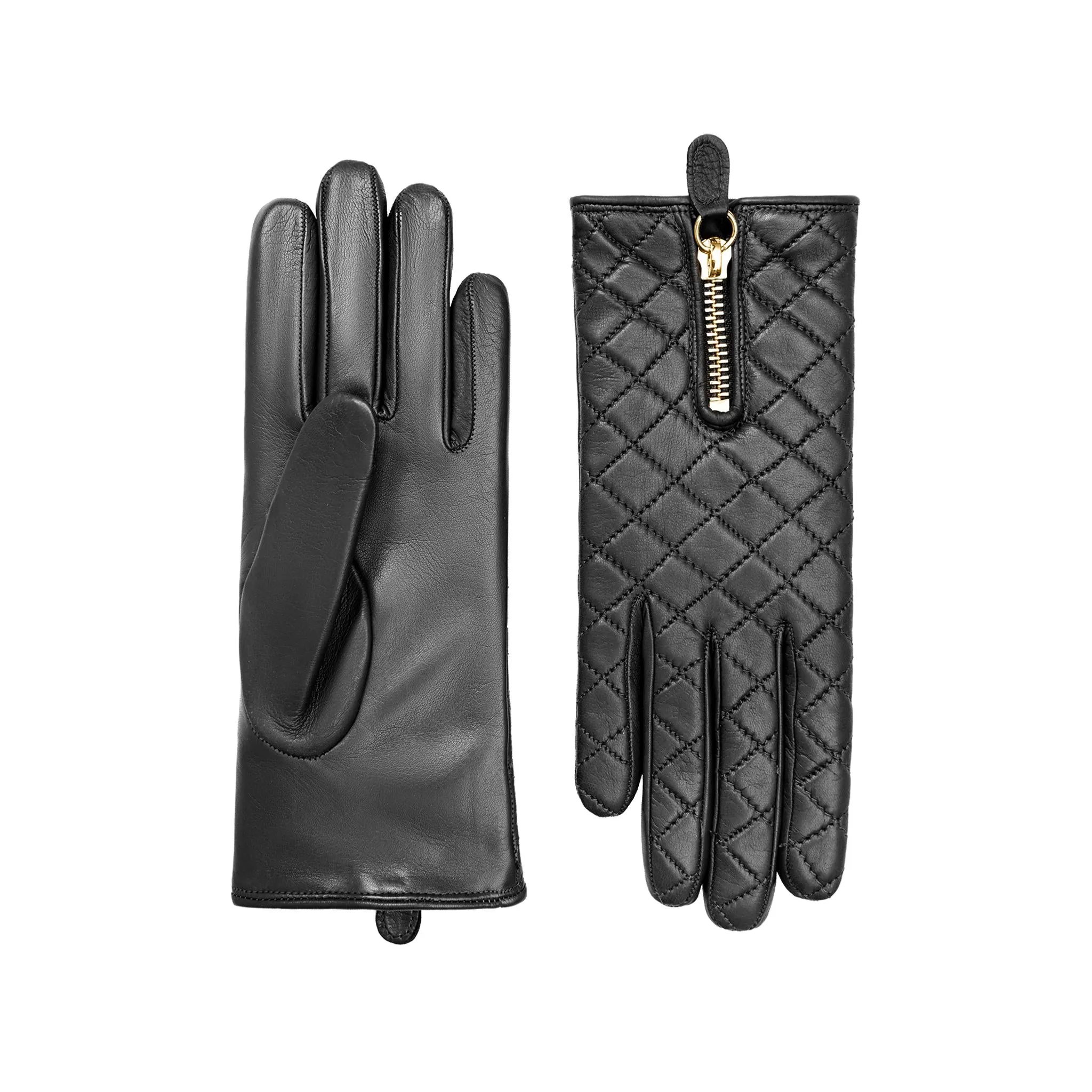 Marie | Cashmere Lined Quilted Leather Glove