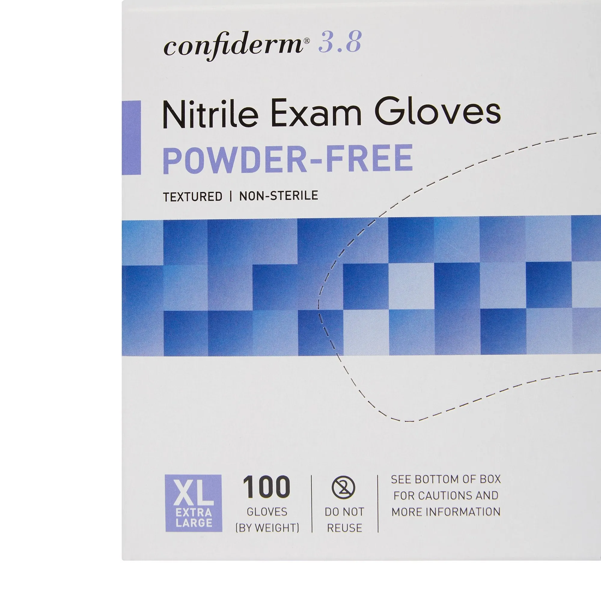 McKesson Confiderm® 3.8 Nitrile Exam Glove, X-Large, Blue