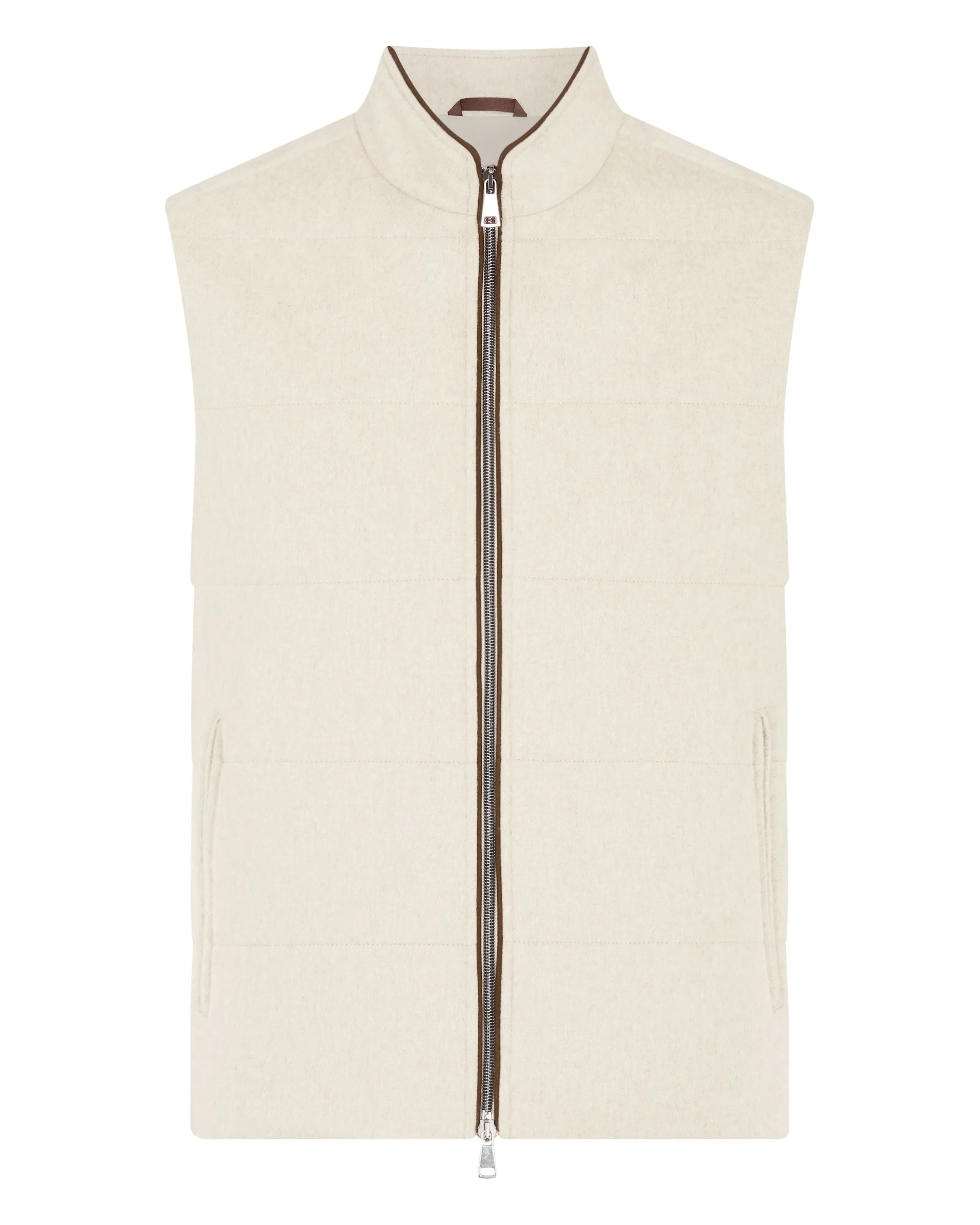 Men's Belgravia Cashmere Gilet Oatmeal Brown