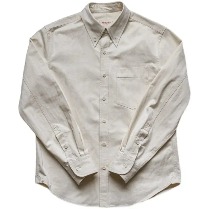 Men's Button Down HBT Shirt Pointed Collar