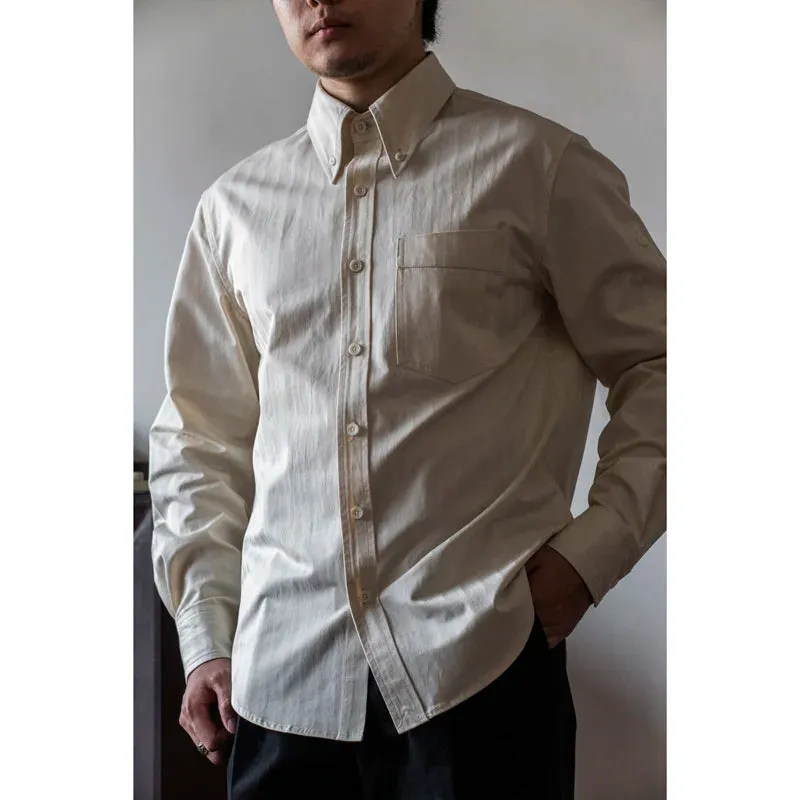 Men's Button Down HBT Shirt Pointed Collar