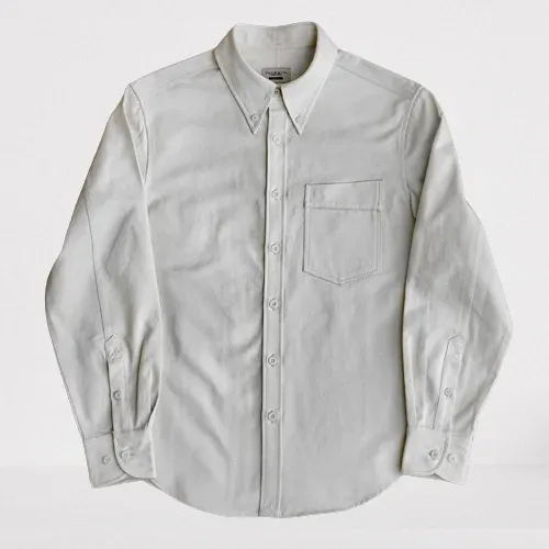 Men's Button Down HBT Shirt Pointed Collar