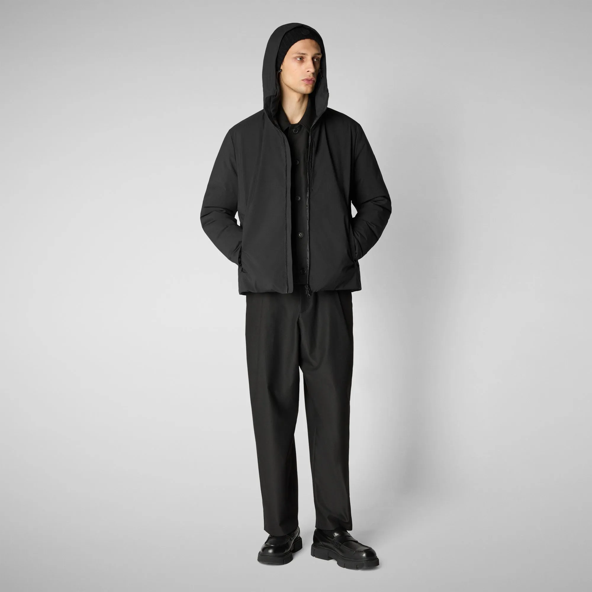 Men's  Hooded Jacket Obione in Black