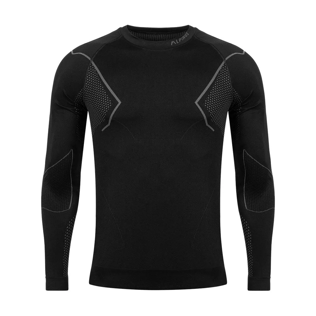 Men's Thermoactive Sweatshirt Alpinus Active Base Layer Black-Grey Gt43189 M