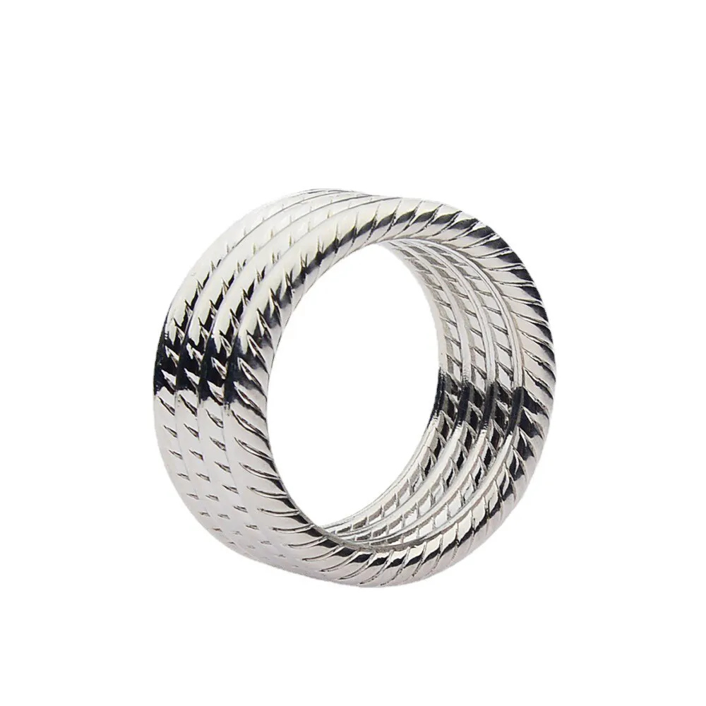 Metal Four-Layer 2 Color Cock Ring