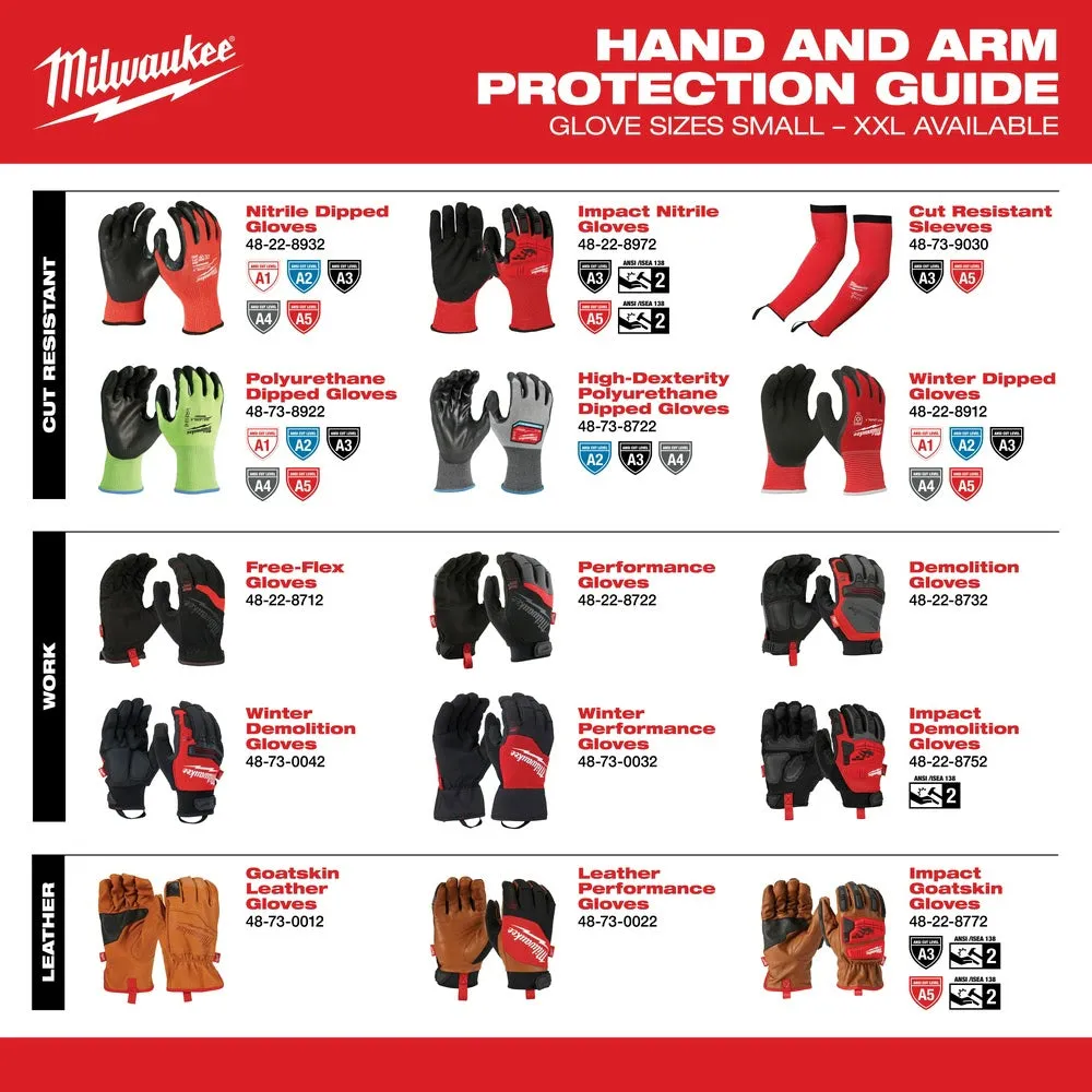 Milwaukee 48-73-0014 Goatskin Leather Gloves - 2X-Large