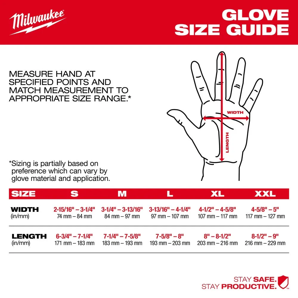 Milwaukee 48-73-0014 Goatskin Leather Gloves - 2X-Large