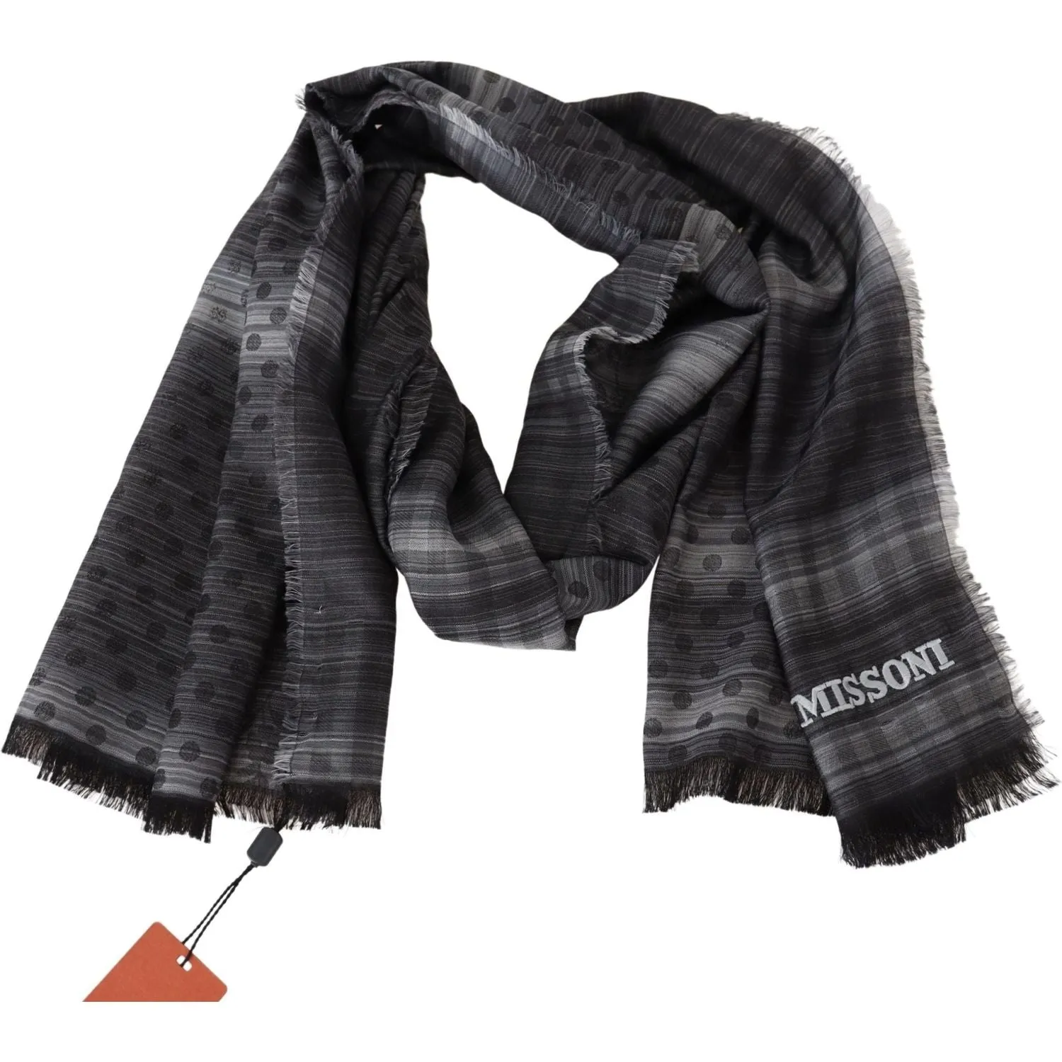 Missoni Elegant Wool Silk Polka Dot Scarf