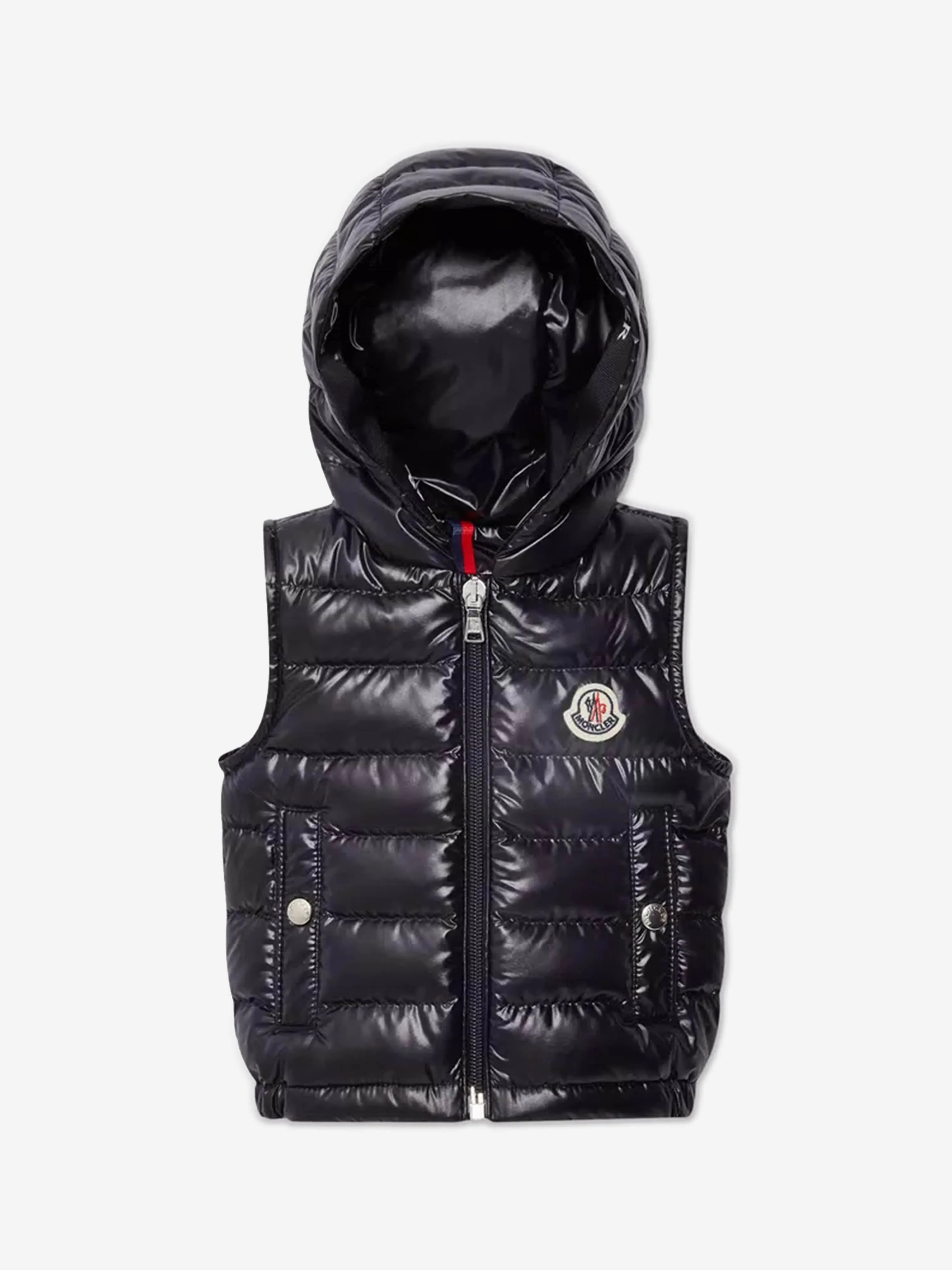 Moncler Enfant Baby Boys Down Padded Couronne Gilet in Navy