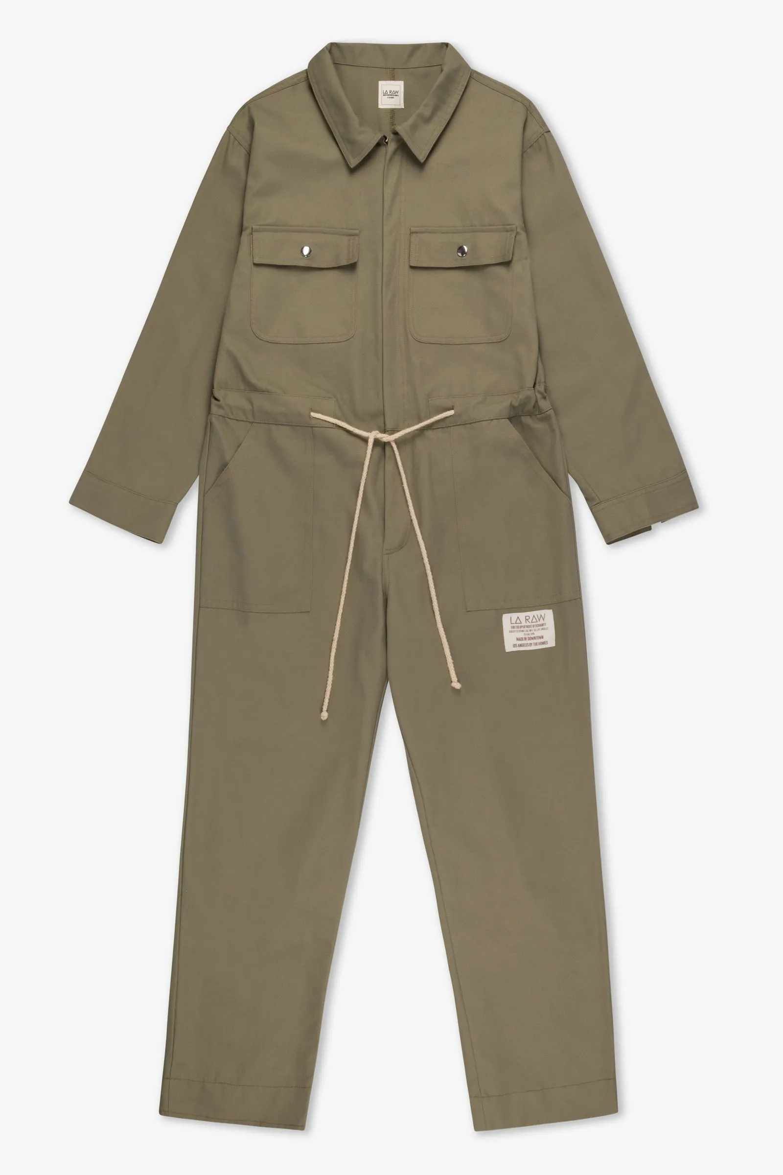 MUDCLOTH CANVAS ROMPER OLIVE GREEN