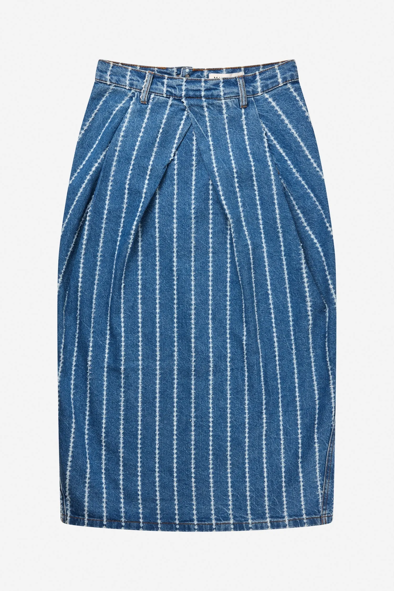 Munthe Faith Denim Pinstripe Skirt - Denim