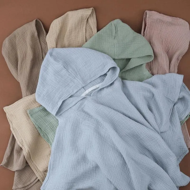 Muslin Cotton Hooded Bath Towel