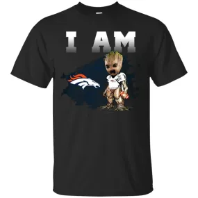 Nfl Denver Broncos I Am Groot T-shirt Men Cotton T-Shirt