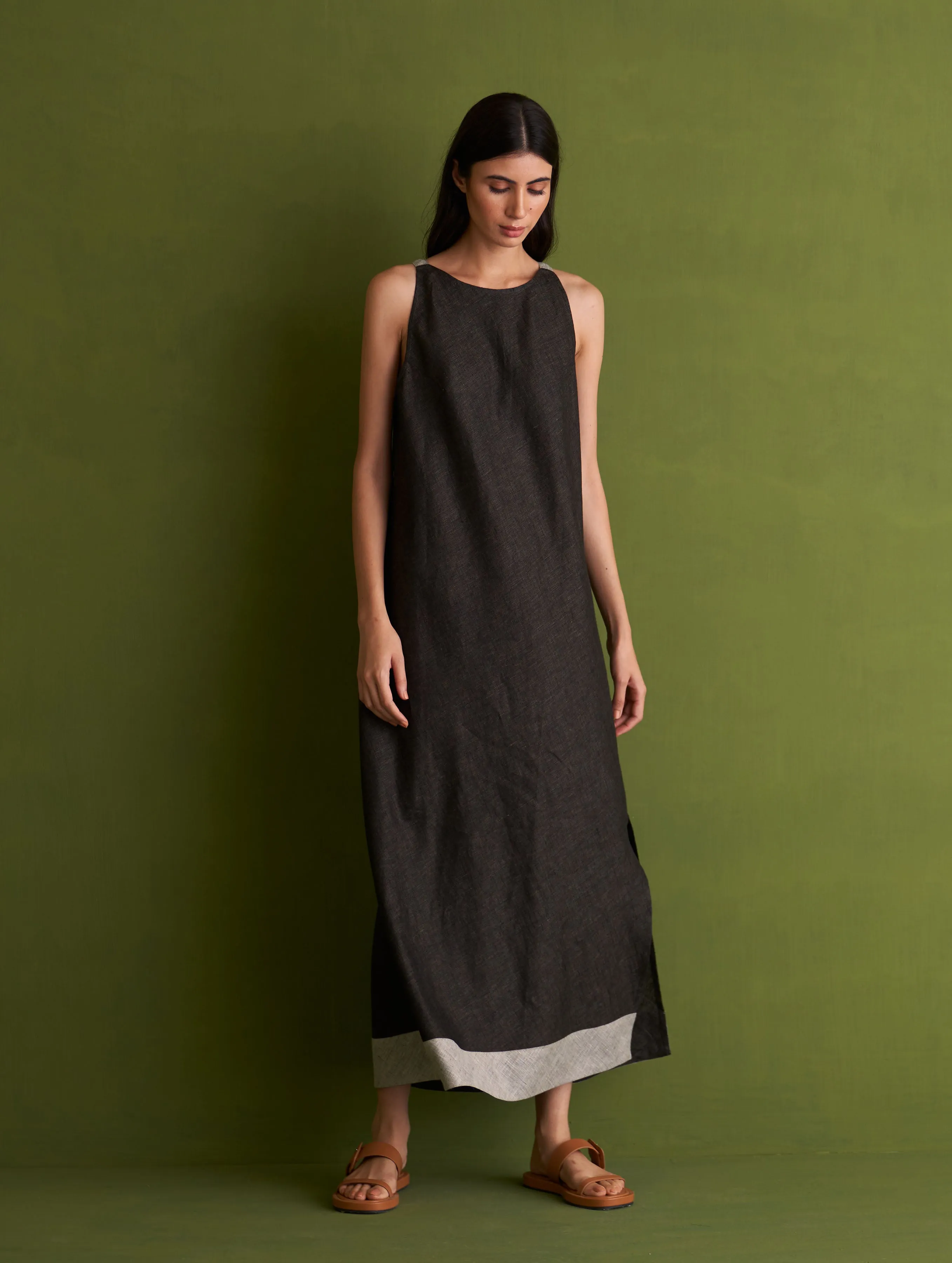 Niza Sleeveless Dress and Jacket - Charcoal