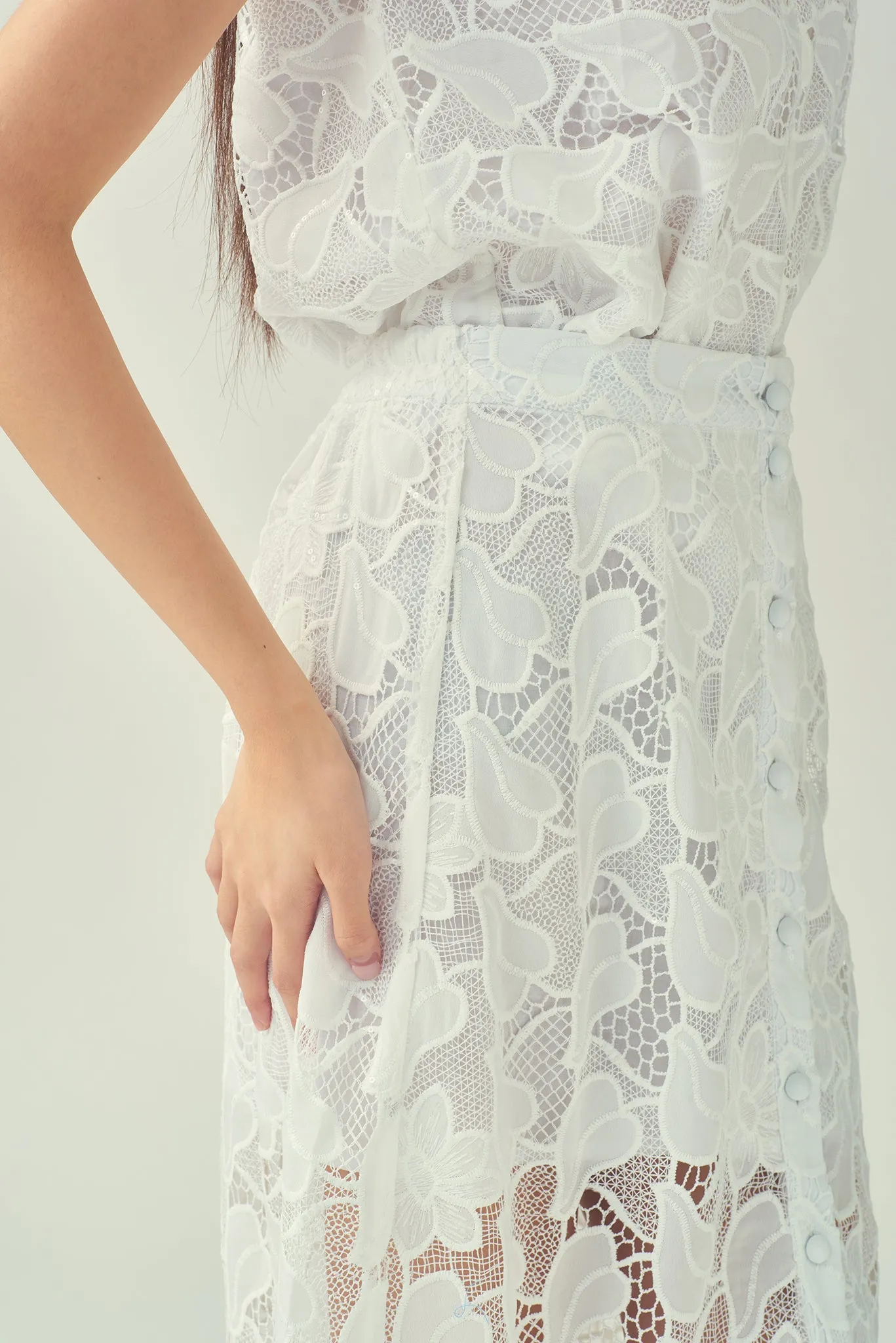 NORMA Gathered Skirt (White)