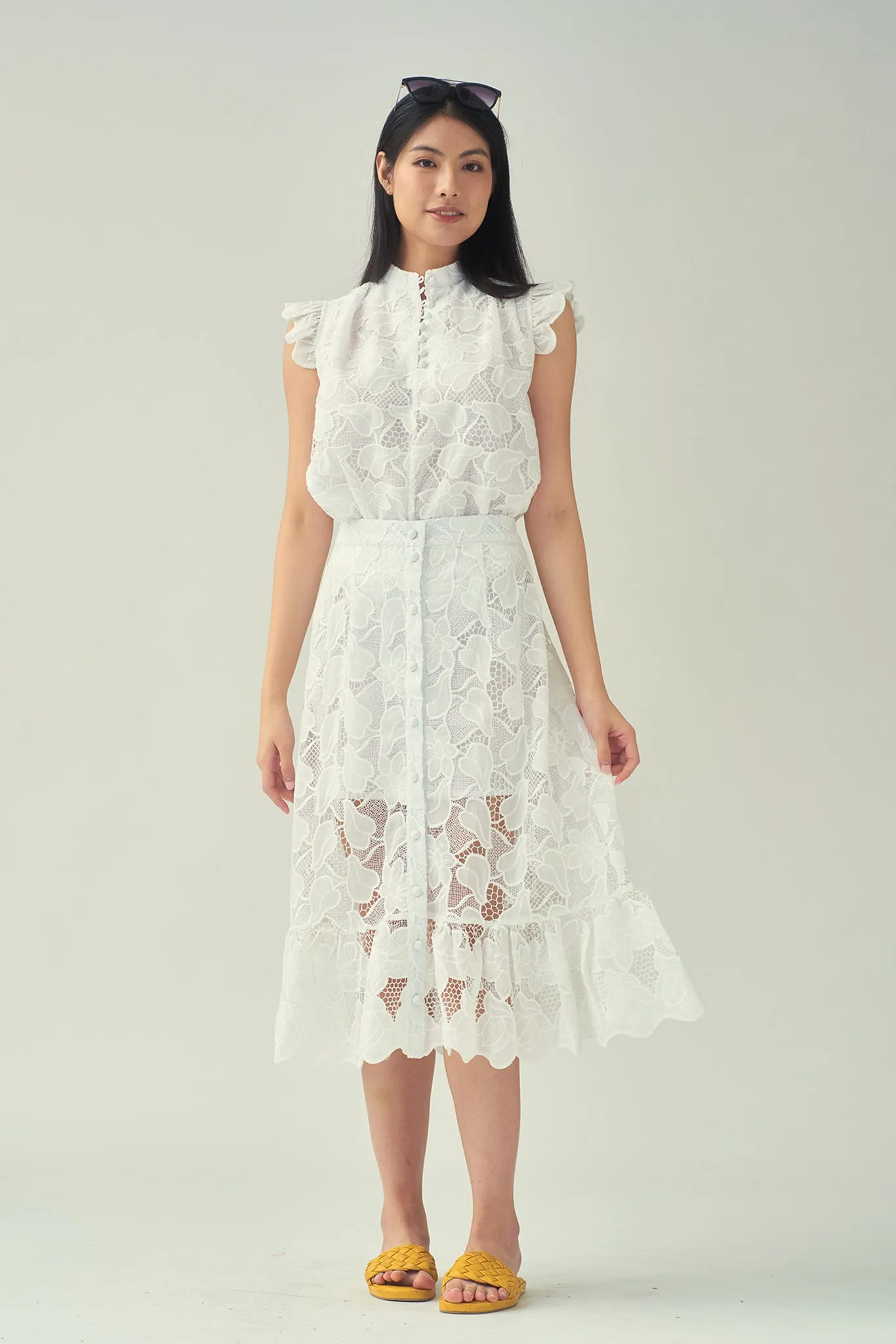 NORMA Gathered Skirt (White)