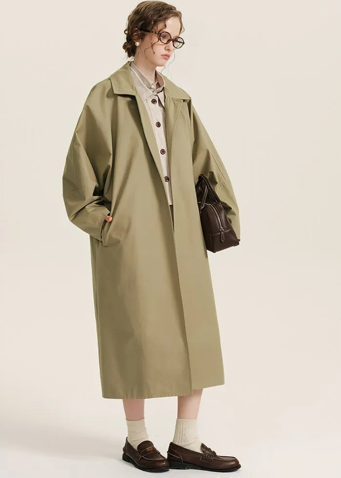 ONE BUTTON OVER TRENCH COAT