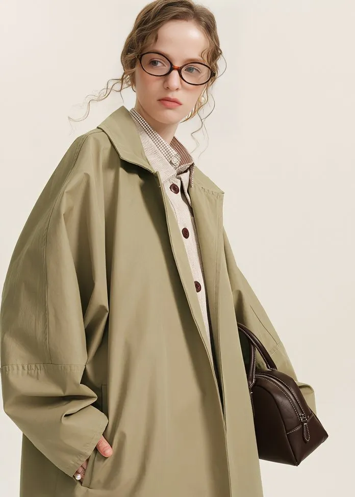 ONE BUTTON OVER TRENCH COAT