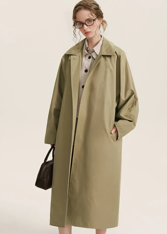 ONE BUTTON OVER TRENCH COAT