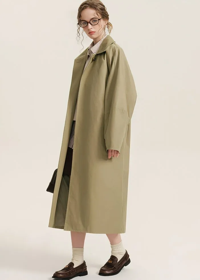 ONE BUTTON OVER TRENCH COAT