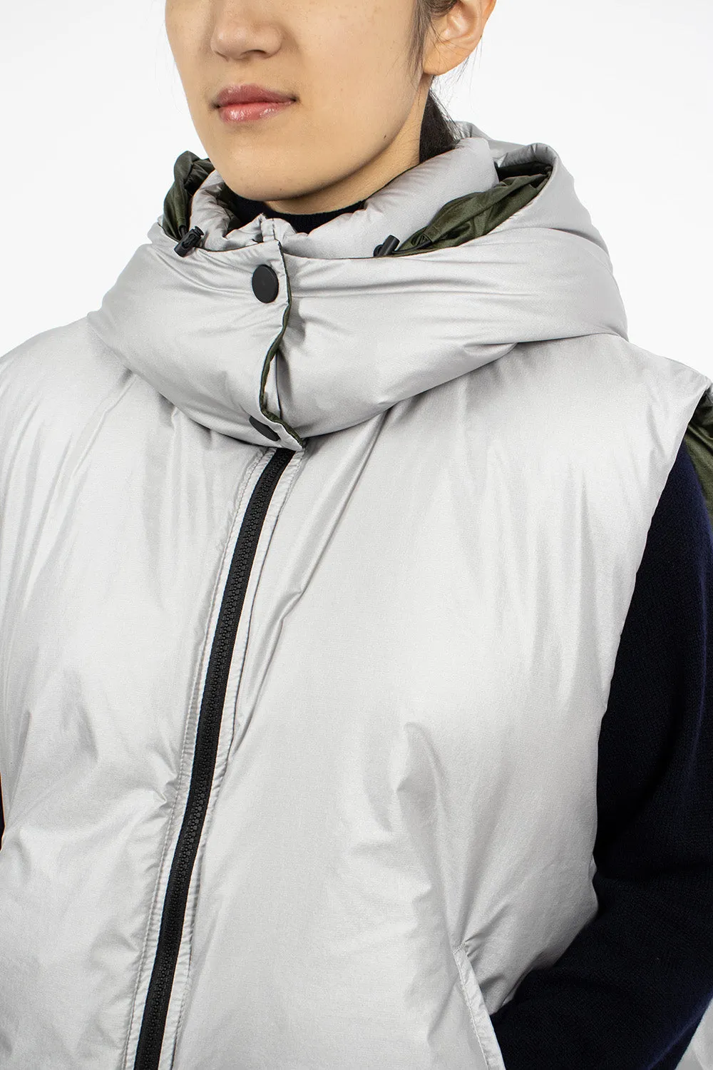 Ozark Reversible Gilet Silver/Khaki