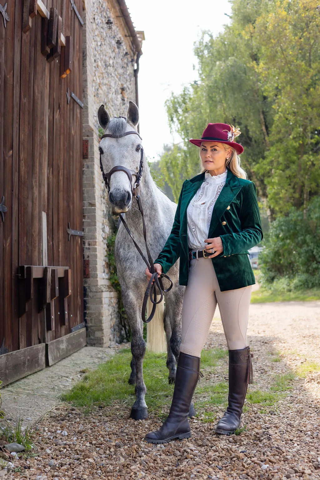 Penny Velvet Blazer | Emerald Green