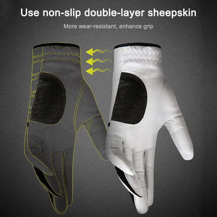 PGM Golf Sheepskin Breathable Non-slip Single Gloves for Men (Color:Left Hand Size:25)