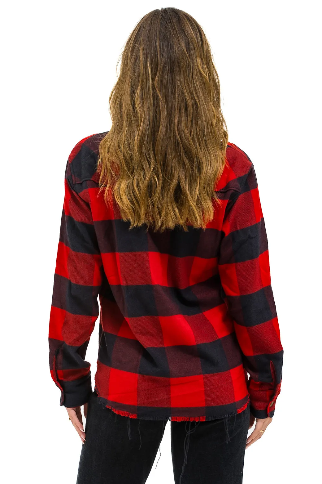 PLAID FLANNEL LIGHT WEIGHT UNISEX WESTERN SHIRT - BUFFALO PLAID