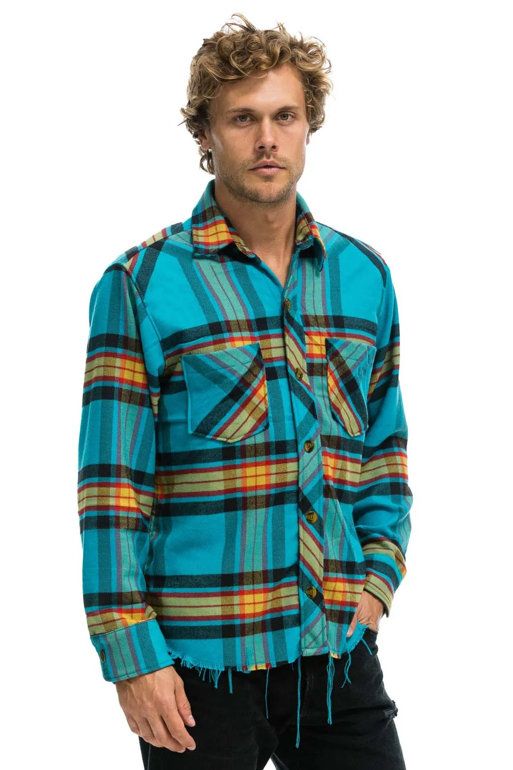 PLAID FLANNEL WESTERN SHIRT - JACKSON PLAID