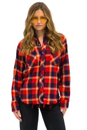 PLAID FLANNEL WESTERN SHIRT - RUGBY PLAID