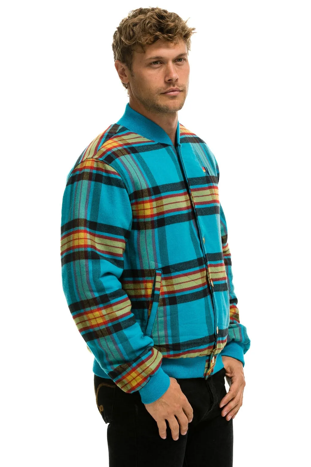 PLAID UNISEX VARSITY JACKET - JACKSON PLAID