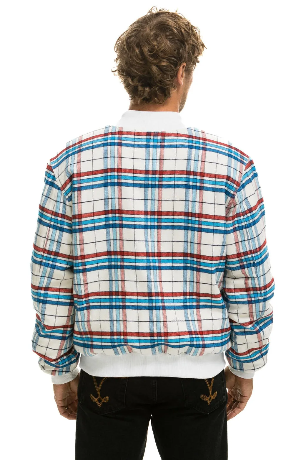 PLAID UNISEX VARSITY JACKET - MONTAUK PLAID