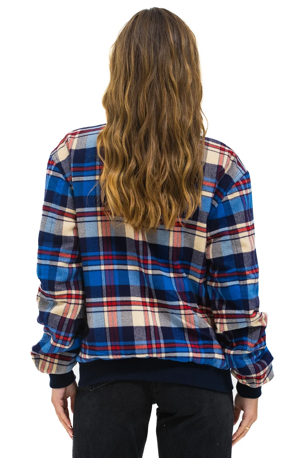 PLAID UNISEX VARSITY JACKET - PATRIOT PLAID