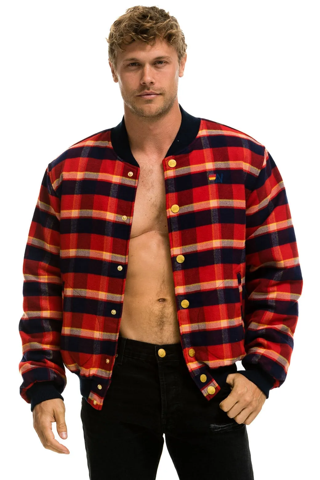 PLAID UNISEX VARSITY JACKET - RUGBY PLAID