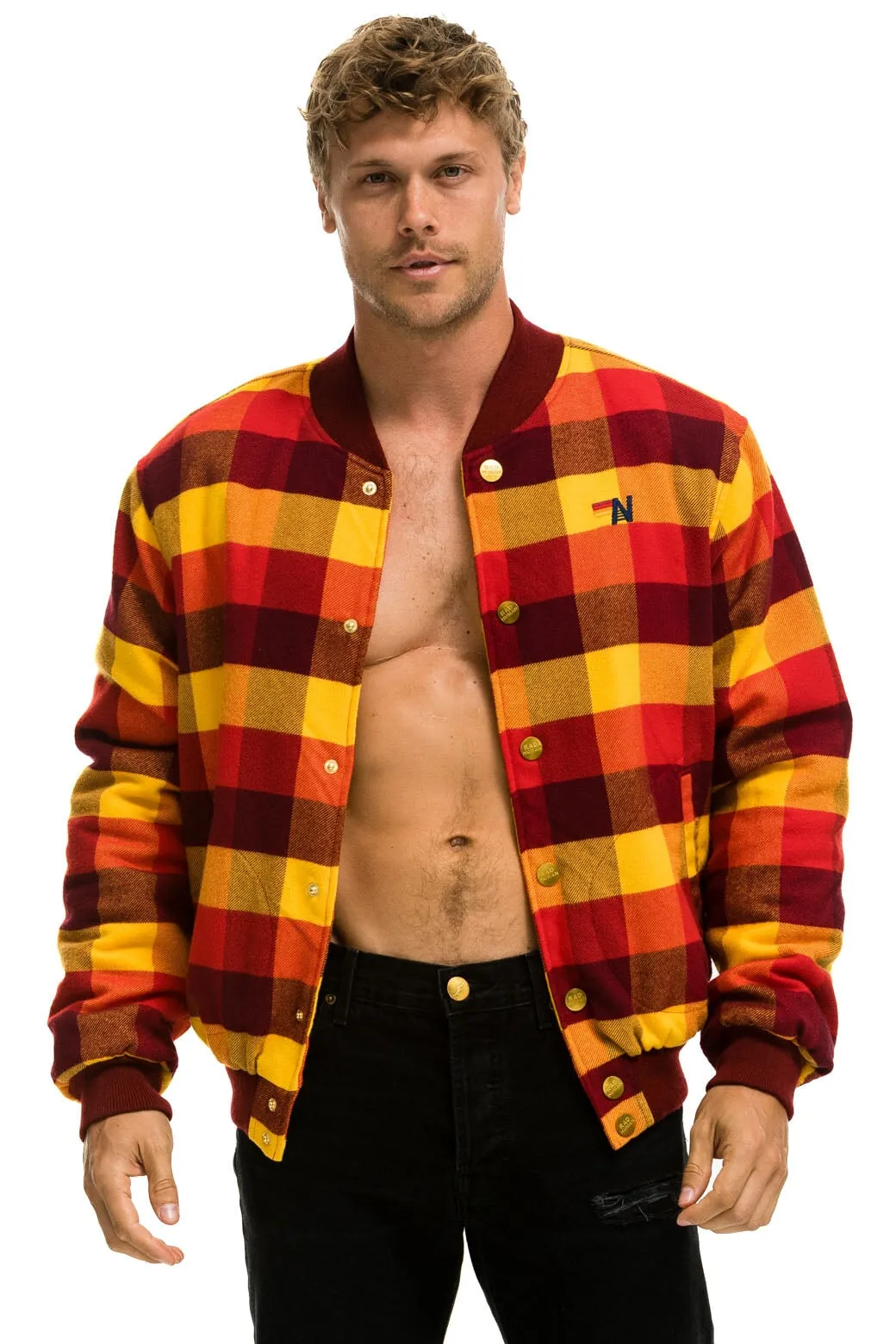 PLAID UNISEX VARSITY JACKET - SURFY PLAID