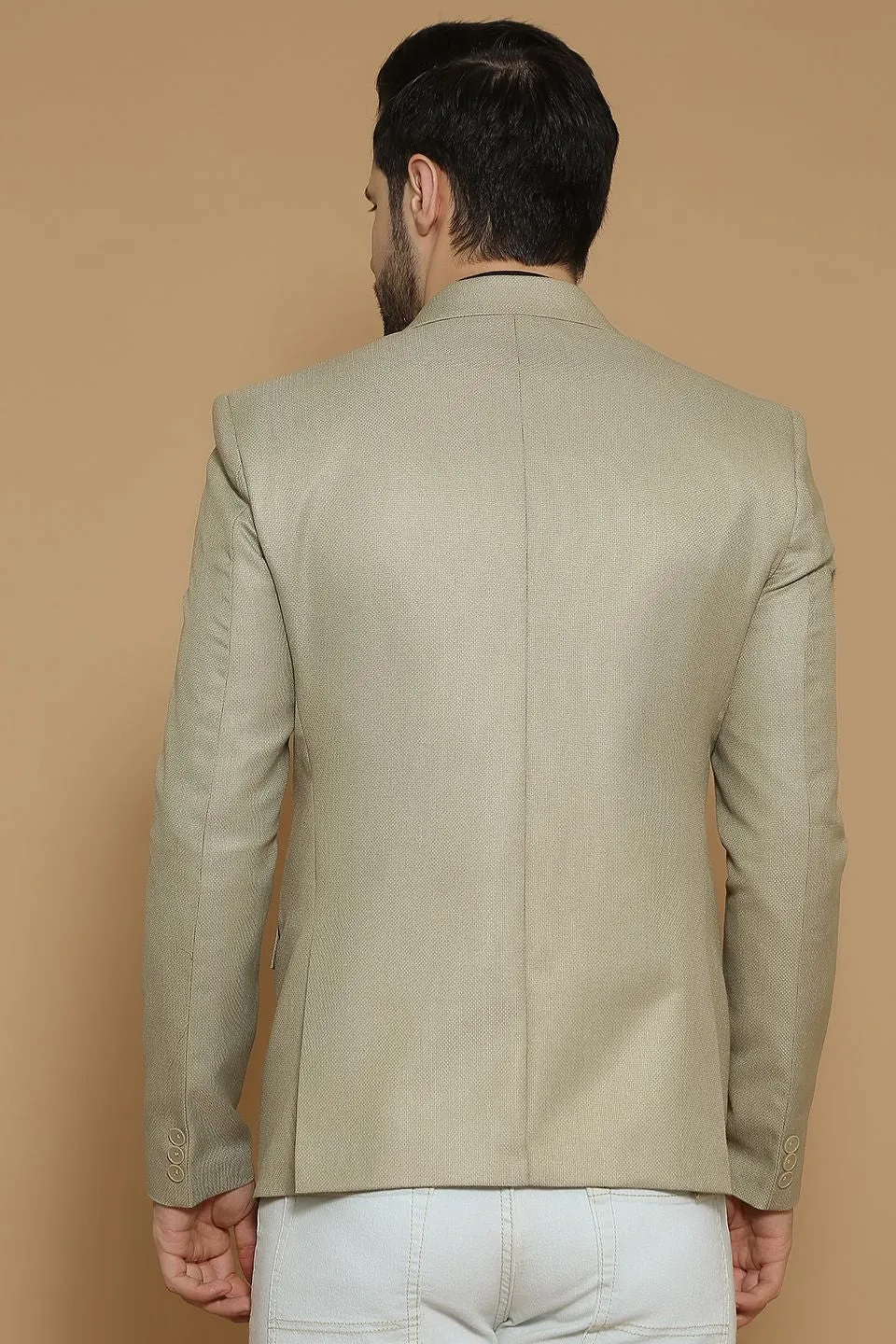 Poly Viscose Beige Blazer