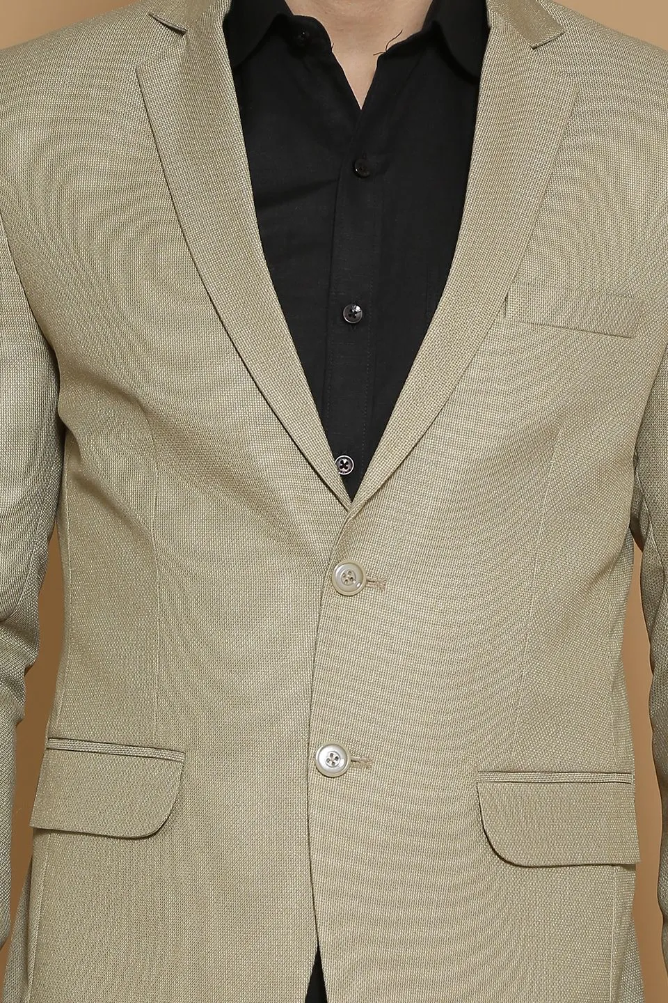 Poly Viscose Beige Blazer