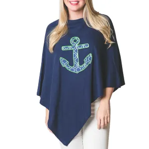 Poncho navy  anchor